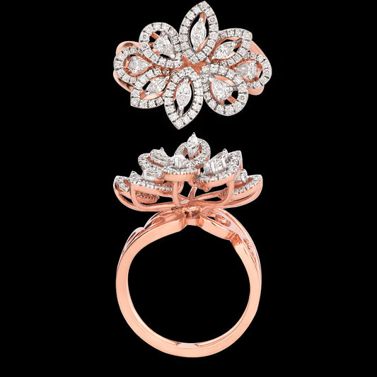 14K Rose Gold Diamond Ring - 0.91ct SI-GHI