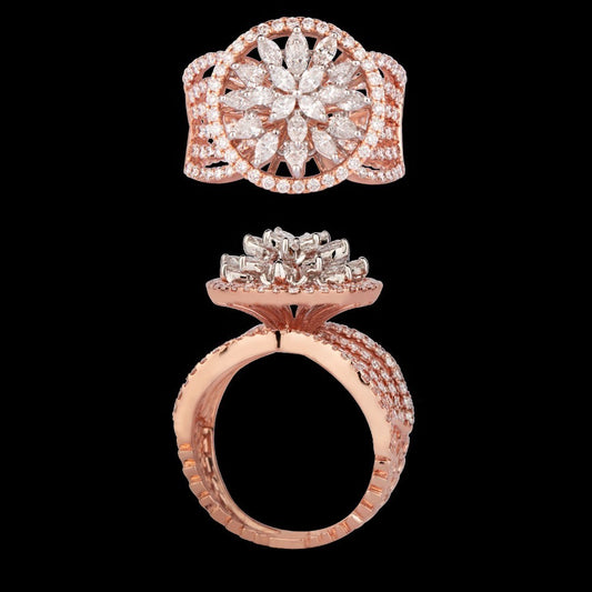 14K Rose Gold Diamond Ring - 1.66ct VS-FG