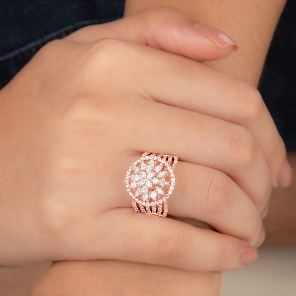 14K Rose Gold Diamond Ring - 1.66ct VS-FG