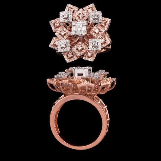 18K Rose Gold Diamond Ring - 1.219ct VVS-EF