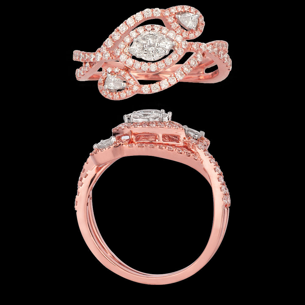 14K Rose Gold Diamond Ring - 0.56ct VS-FG
