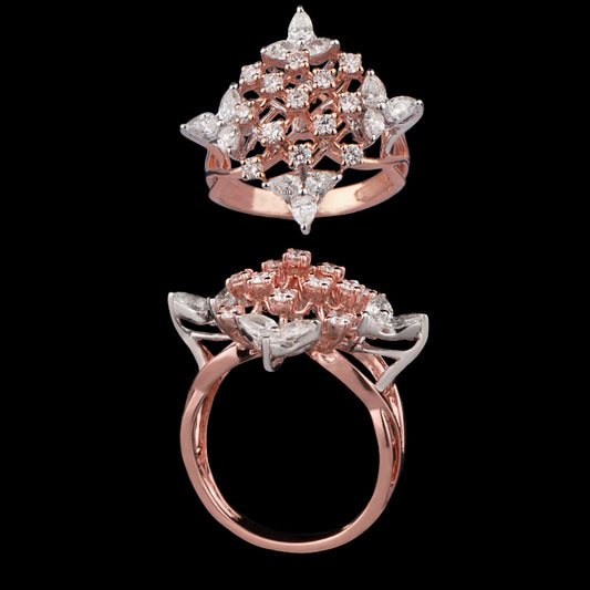 18K Rose Gold Diamond Ring - 1.001ct VS-SI-FG