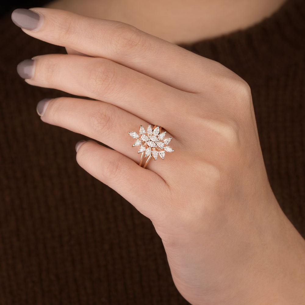 18K Rose Gold Diamond Ring - 1.74ct SI-FG