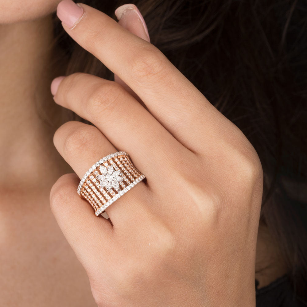 18K Rose Gold Diamond Ring - 1.526ct VS-SI-EFG