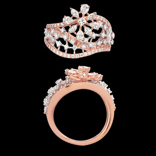 18K Rose Gold Diamond Ring - 1.253ct VS-SI-EF