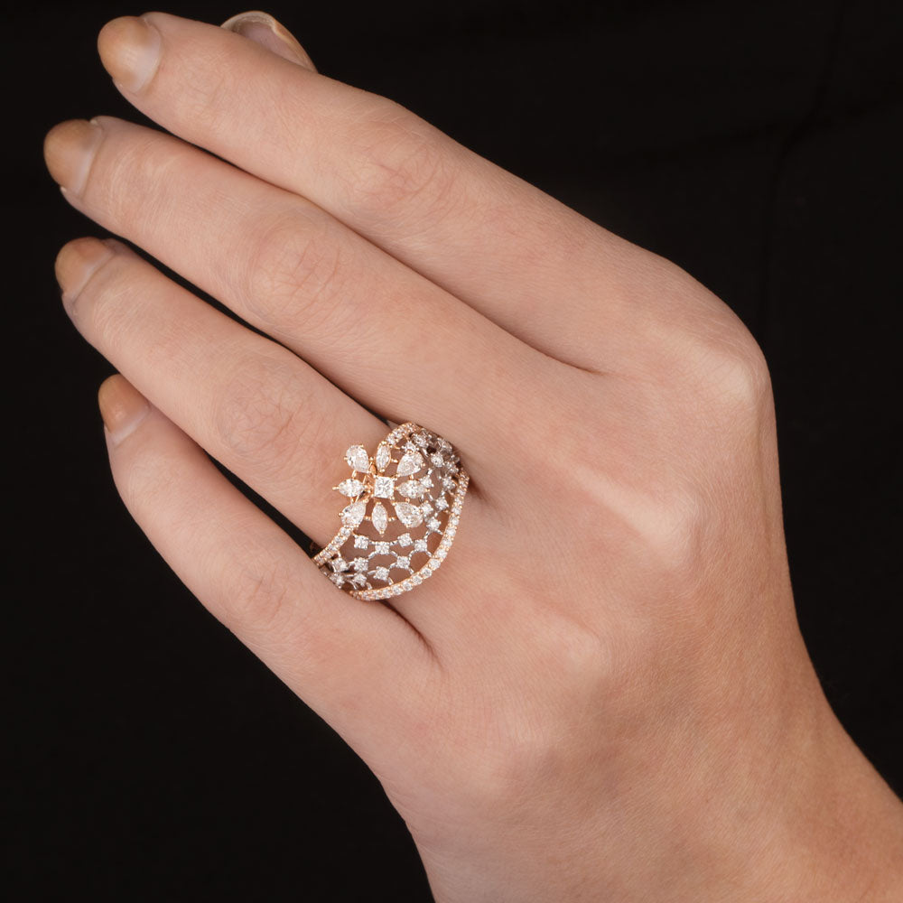 18K Rose Gold Diamond Ring - 1.253ct VS-SI-EF
