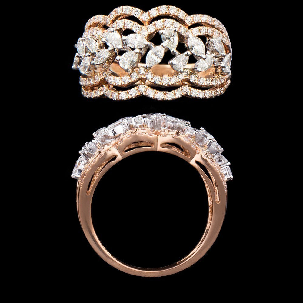18K Rose Gold Diamond Ring - 1.23ct SI-GH