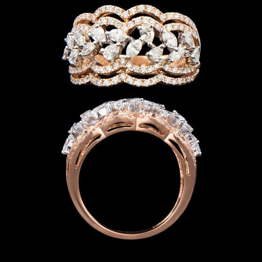18K Rose Gold Diamond Ring - 1.23ct SI-GH