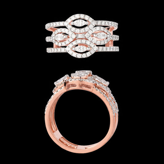 18K Rose Gold Diamond Ring - 0.78ct VS-SI-FG