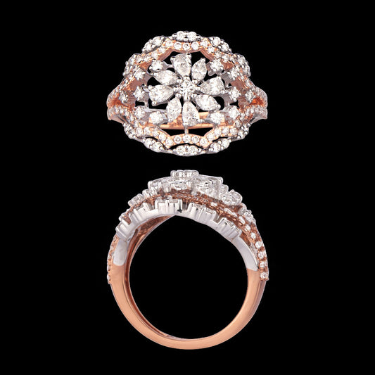 18K Rose Gold Diamond Ring - 1.448ct VS-SI-EF