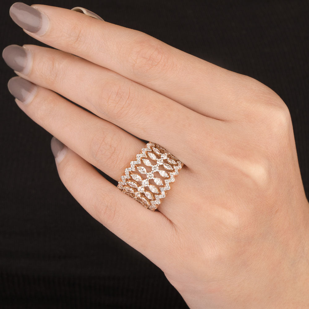 18K Rose Gold Diamond Ring - 1.998ct VS-SI-FG
