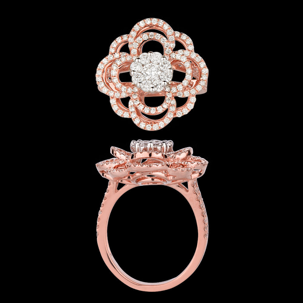 18K Rose Gold Diamond Ring - 1.16ct VVS-VS-GH