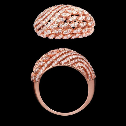 18K Rose Gold Diamond Ring - 0.95ct SI-GH