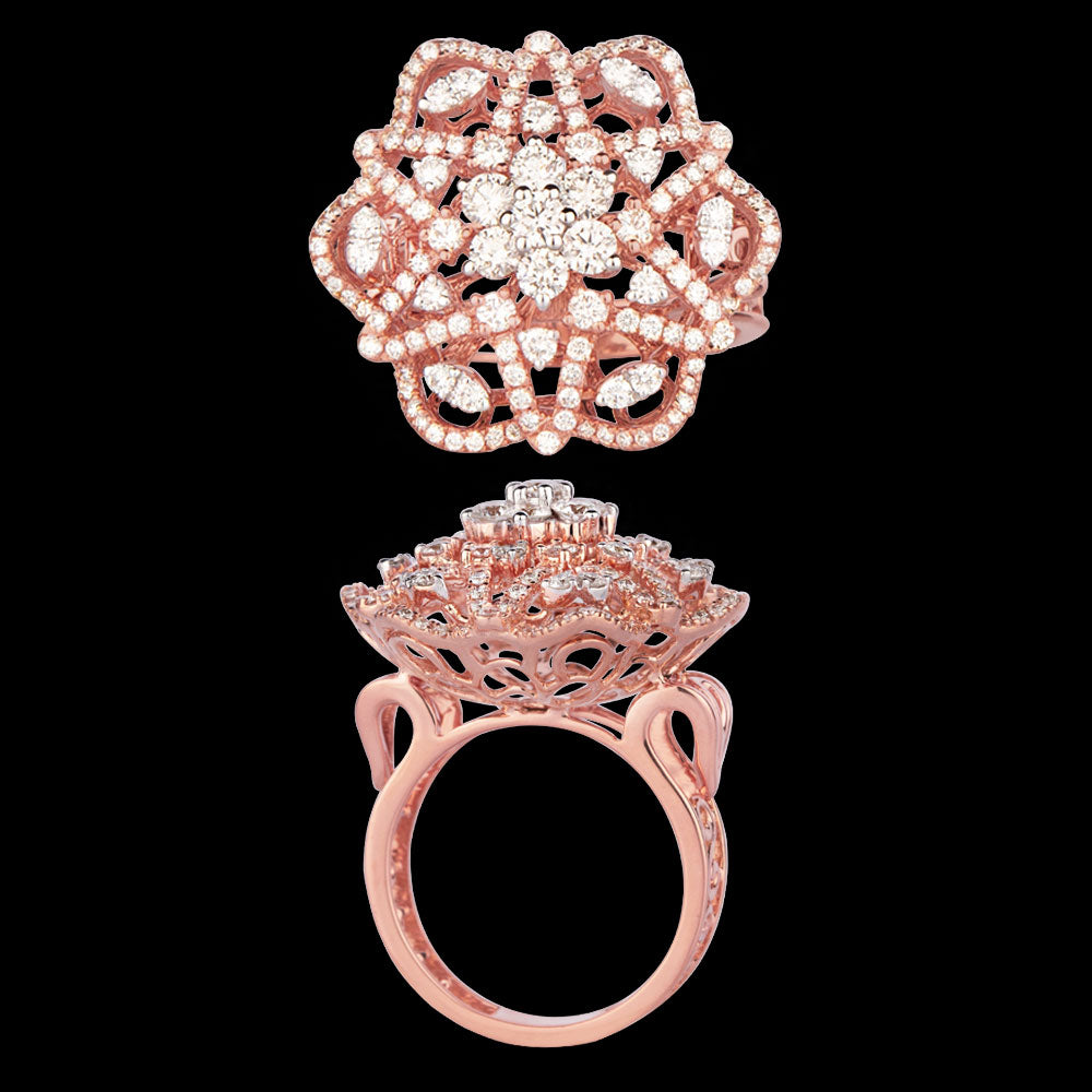 18K Rose Gold Diamond Ring - 1.46ct VVS-VS-GH