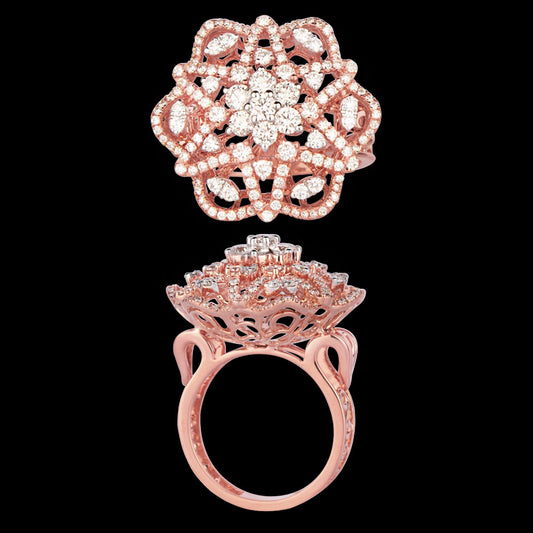 18K Rose Gold Diamond Ring - 1.46ct VVS-VS-GH