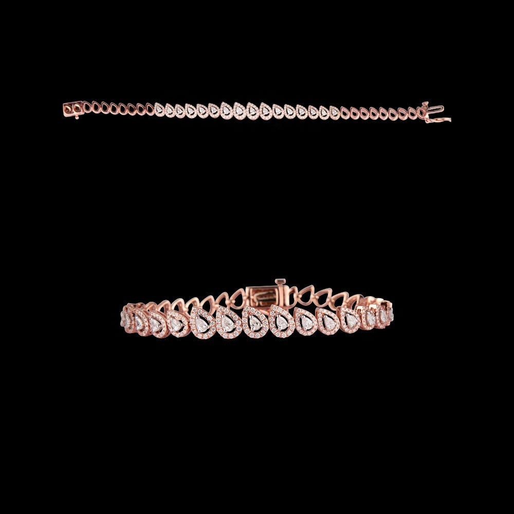 18K Rose Gold Diamond Bracelet - 2.04ct SI-GH