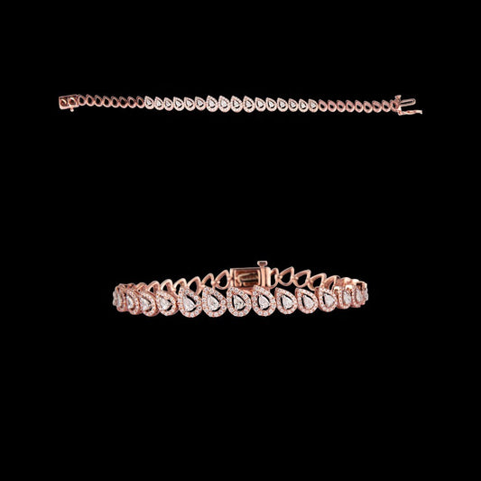 18K Rose Gold Diamond Bracelet - 2.04ct SI-GH