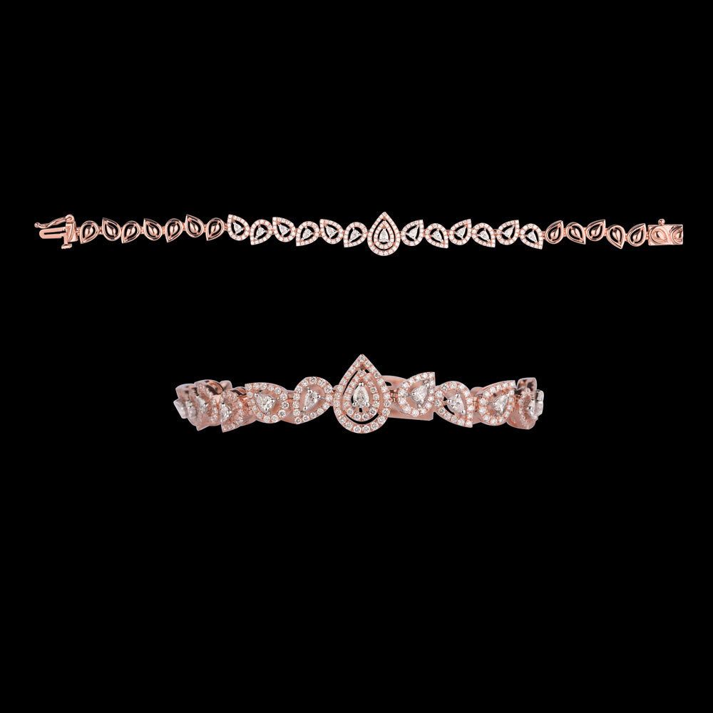 18K Rose Gold Diamond Bracelet - 1.791ct VS-SI-FG