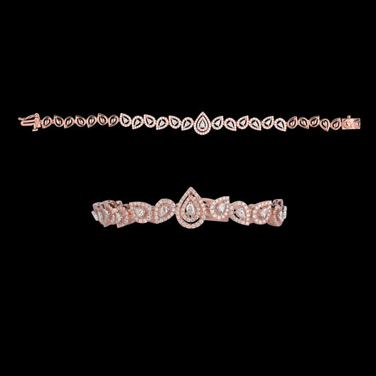 18K Rose Gold Diamond Bracelet - 1.791ct VS-SI-FG