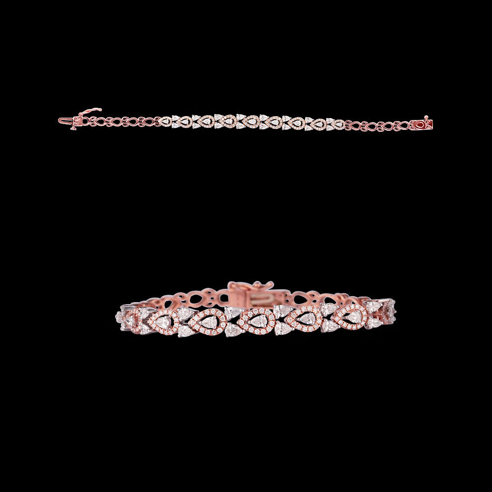14K Rose Gold Diamond Bracelet - 2.3ct VS-FG