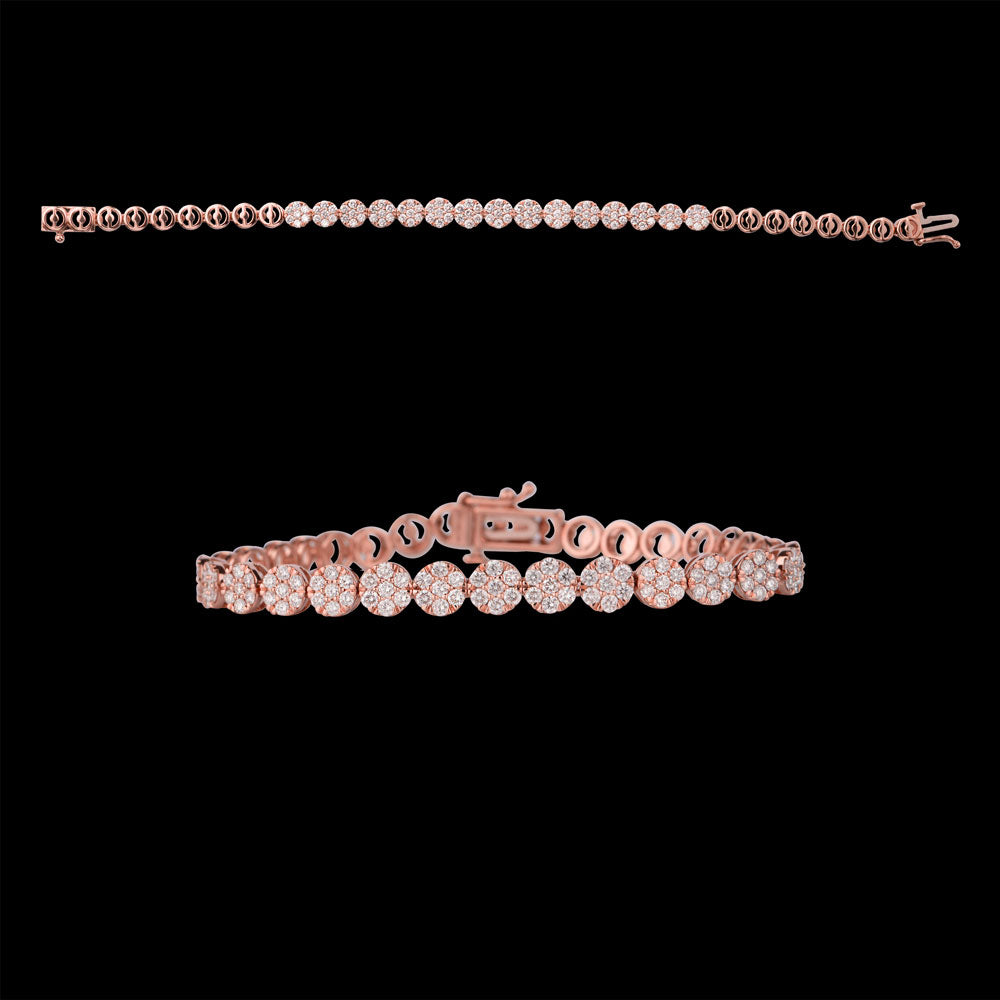 14K Rose Gold Diamond Bracelet - 1.8ct VS-FG