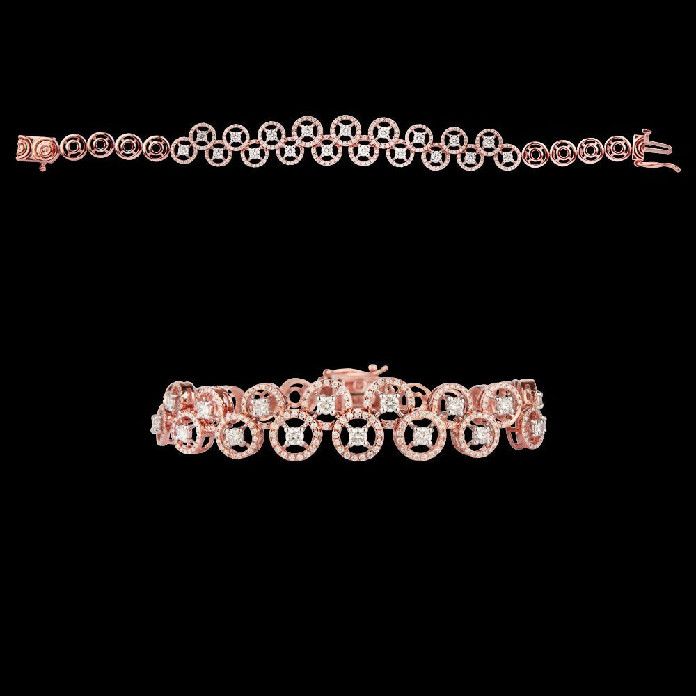 14K Rose Gold Diamond Bracelet - 2.57ct VS-SI-FG