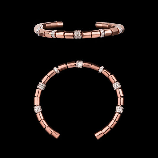 14K Rose Gold Diamond Kada - 1.84ct VVS-VS-FG