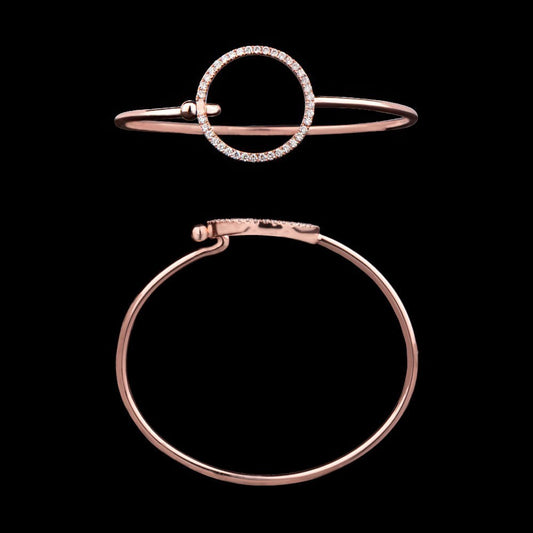 14K Rose Gold Diamond Kada - 0.49ct VVS-VS-FG