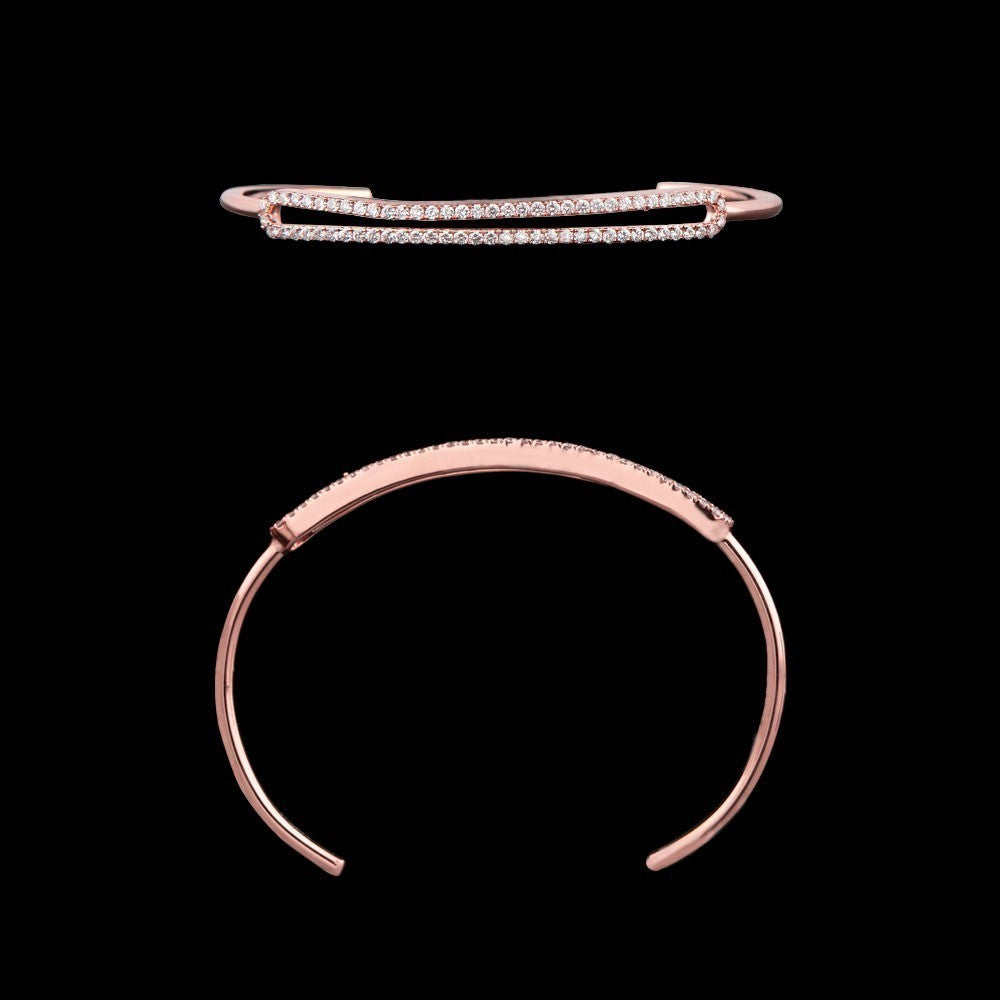 14K Rose Gold Diamond Kada - 0.89ct VVS-VS-FGH