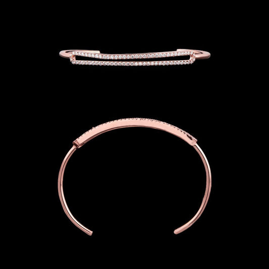 14K Rose Gold Diamond Kada - 0.89ct VVS-VS-FGH