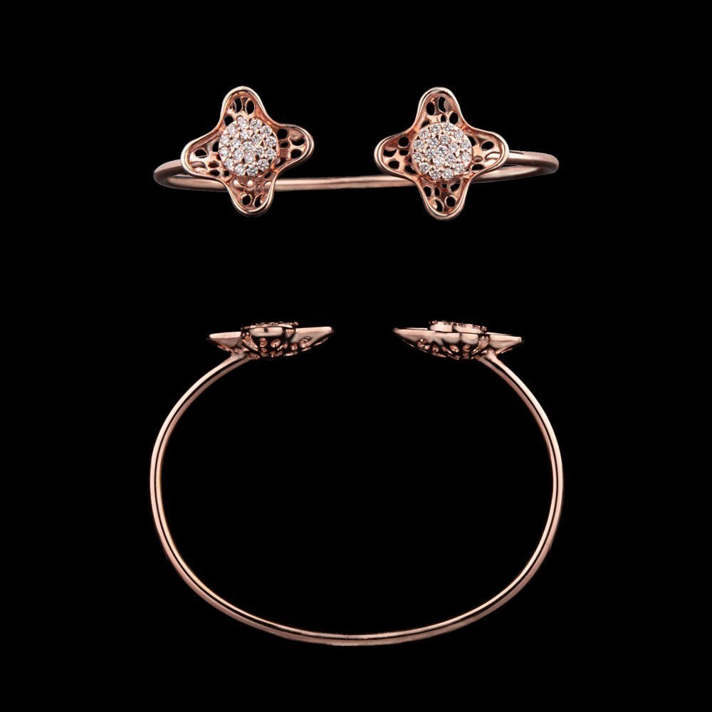 14K Rose Gold Diamond Kada - 0.51ct VVS-VS-FG