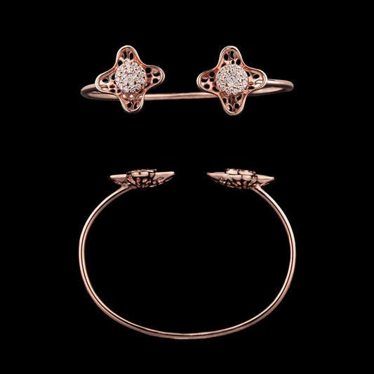 14K Rose Gold Diamond Kada - 0.51ct VVS-VS-FG