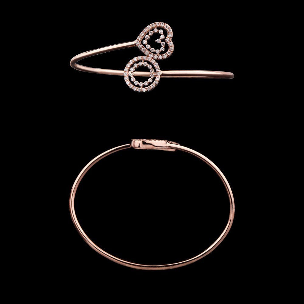 14K Rose Gold Diamond Kada - 0.71ct VVS-VS-FG