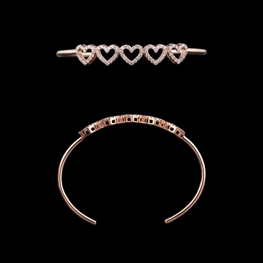 14K Rose Gold Diamond Kada - 0.83ct VVS-VS-FGH