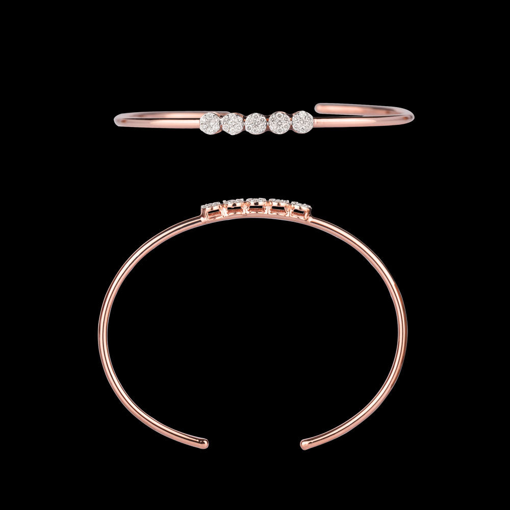 14K Rose Gold Diamond Kada - 0.38ct VVS-VS-FG