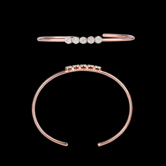 14K Rose Gold Diamond Kada - 0.38ct VVS-VS-FG