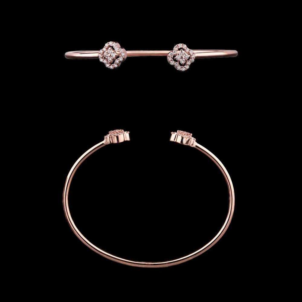 14K Rose Gold Diamond Kada - 0.48ct VVS-VS-FG