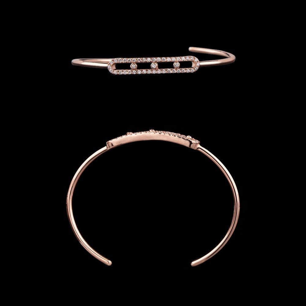 14K Rose Gold Diamond Kada - 0.43ct VVS-VS-FG