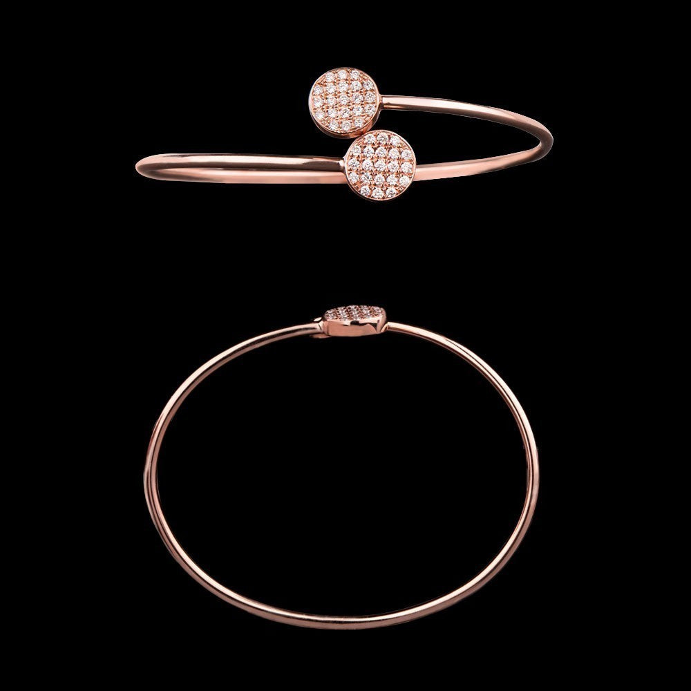 14K Rose Gold Diamond Kada - 0.46ct VVS-VS-FG