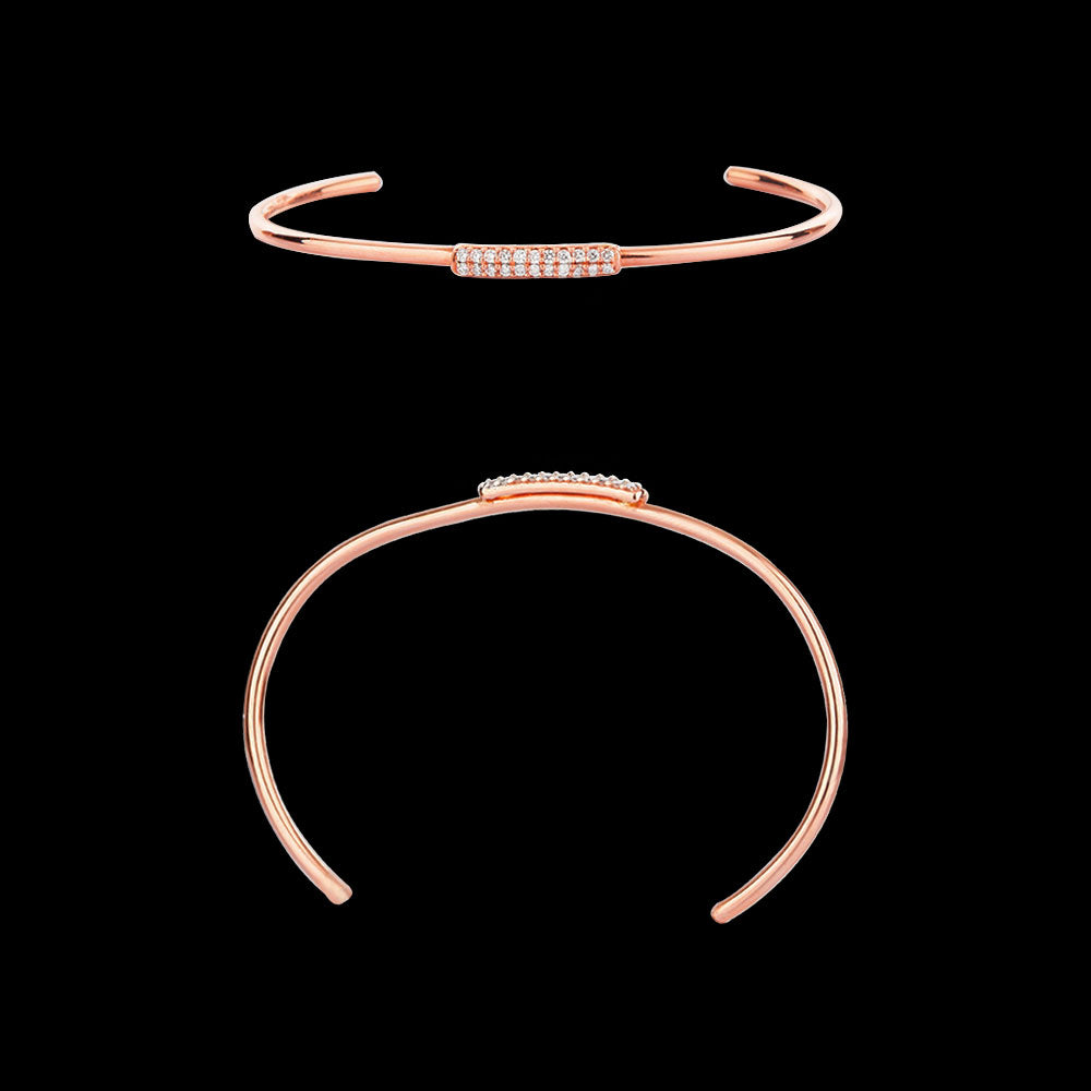 14K Rose Gold Diamond Kada - 0.22ct SI-GH