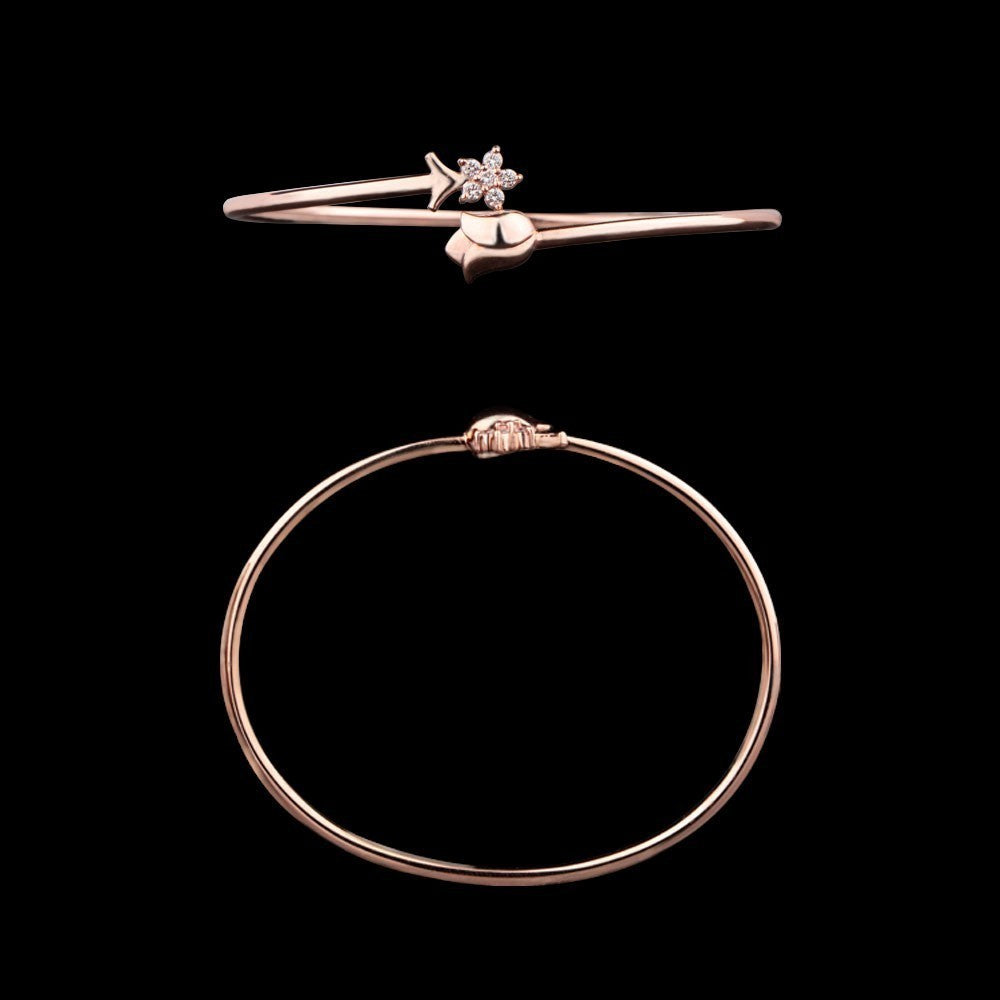 14K Rose Gold Diamond Kada - 0.12ct VVS-VS-FG
