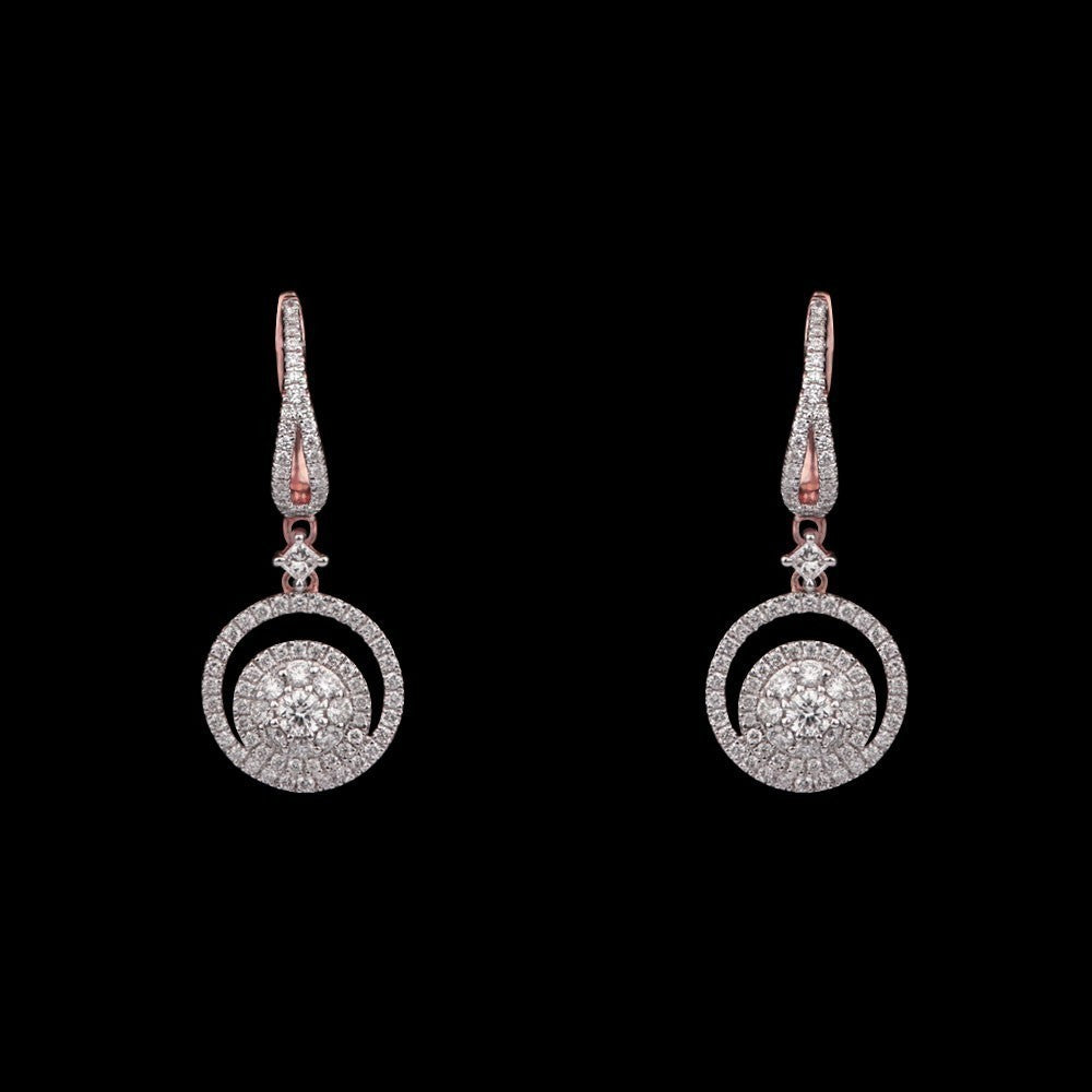 14K Rose Gold Diamond Earrings - 1.05ct SI-GH