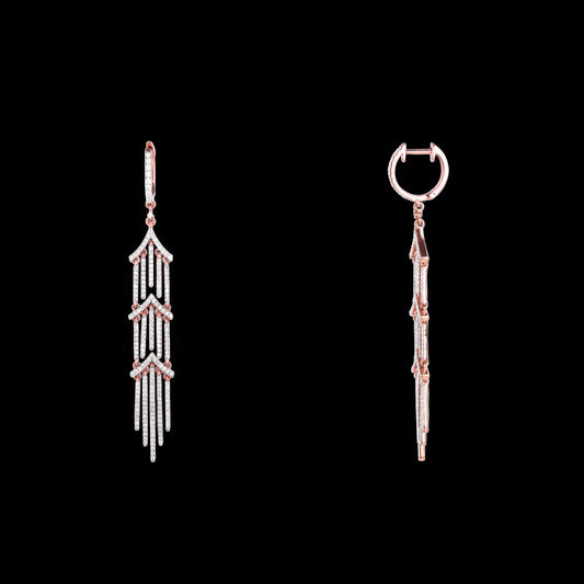 14K Rose Gold Diamond Earrings - 1.19ct SI-GH