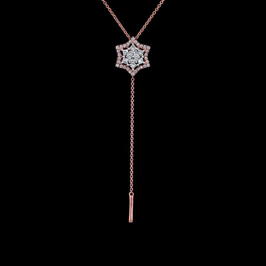 14K Rose Gold Diamond Pendant - 0.61ct SI-GH