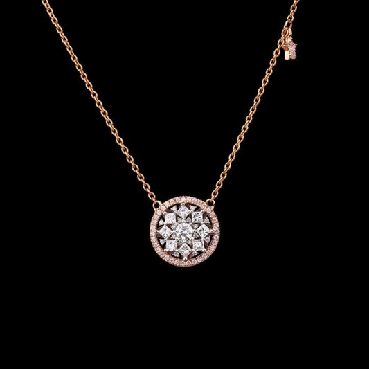 14K Rose Gold Diamond Pendant - 0.58ct SI-GH