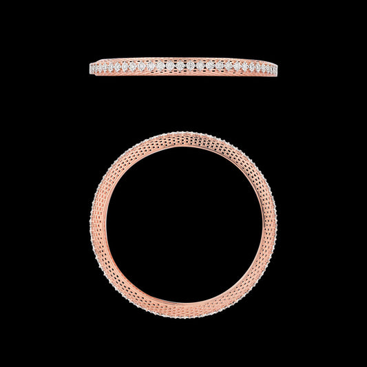 18K Rose Gold Diamond Bangle - 1.414ct VS-FG