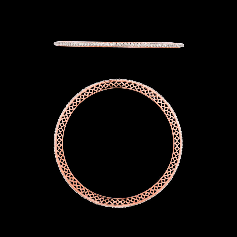 18K Yellow Gold Diamond Bangle - 4.482ct VVS-VS-HI