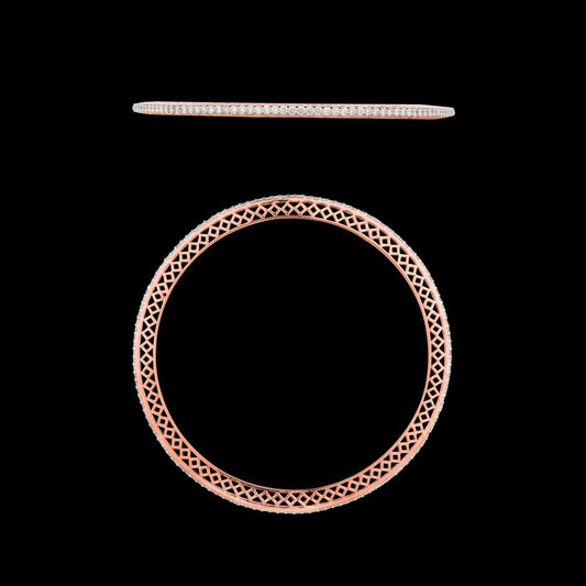 18K Yellow Gold Diamond Bangle - 4.482ct VVS-VS-HI