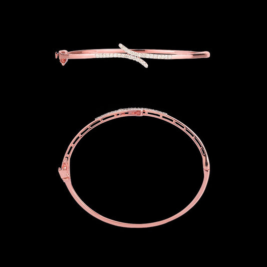 14K Rose Gold Diamond Kada - 0.36ct SI-HI