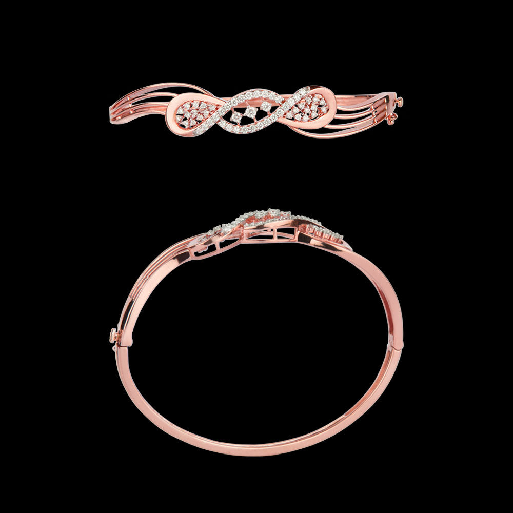 18K Rose Gold Diamond Kada - 0.51ct VS-GH